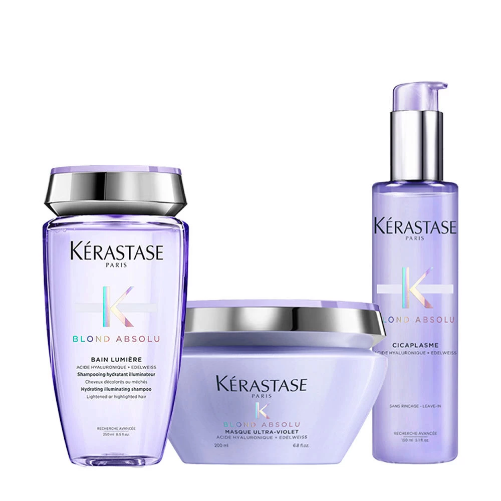 Kérastase Kerastase Blond Absolu Bain Lumiere 250ml Masque Ultra Violet 200ml Cicaplasme 150ml 3 Kérastase Kerastase Blond Absolu Bain Lumiere 250ml Masque Ultra Violet 200ml Cicaplasme 150ml
