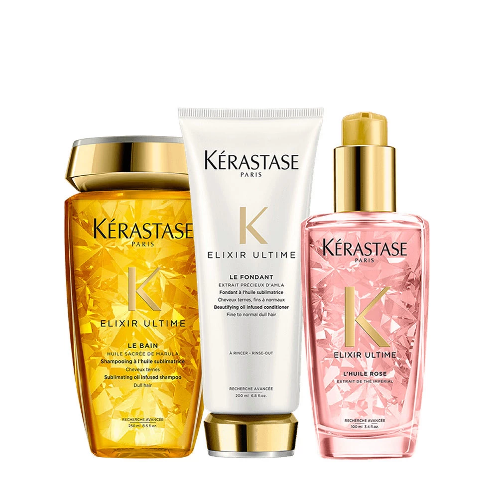 Kérastase Kerastase Elixir Ultime Shampoo 200ml Conditioner 200ml Elixir Rose Oil 100ml 3 Kérastase Kerastase Elixir Ultime Shampoo 200ml Conditioner 200ml Elixir Rose Oil 100ml