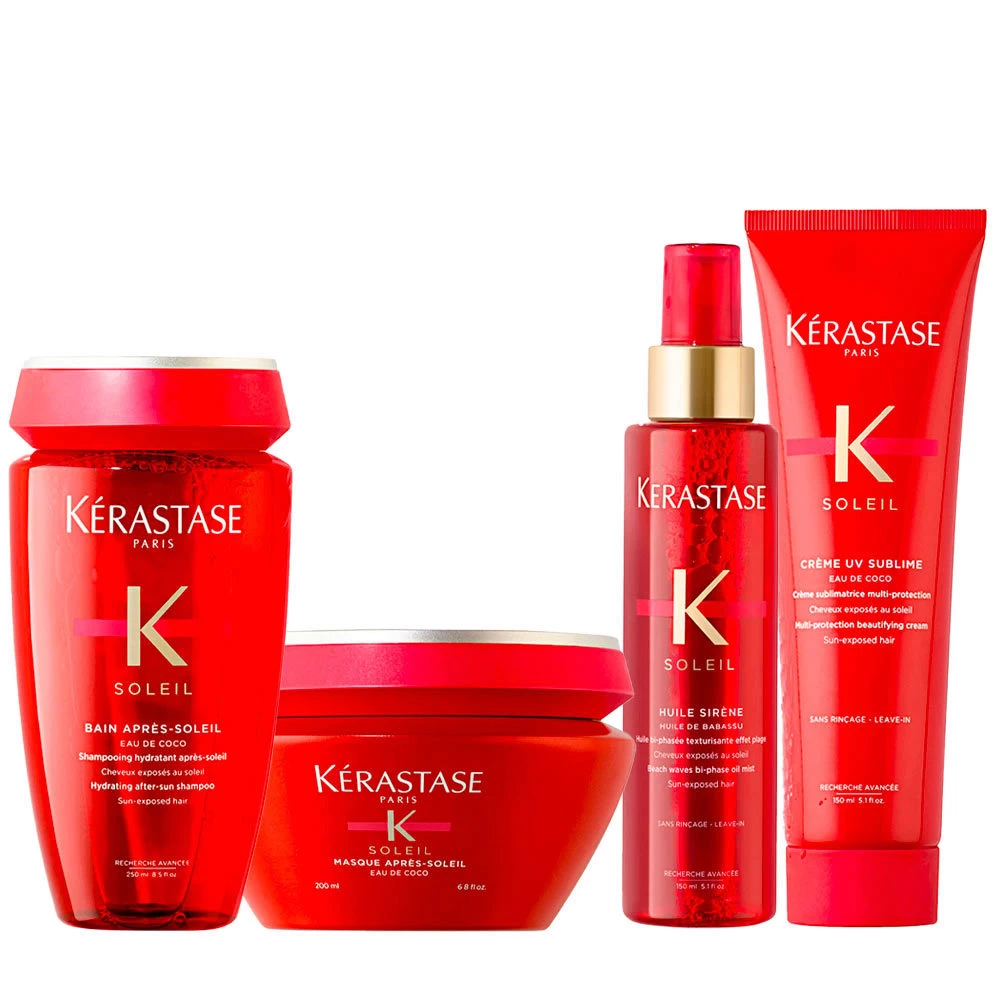 Kérastase Kerastase Soleil Shampoo Apres Soleil 250ml Masque 200ml Huile Sirène 150ml Crème 150ml 3 Kérastase Kerastase Soleil Shampoo Apres Soleil 250ml Masque 200ml Huile Sirène 150ml Crème 150ml