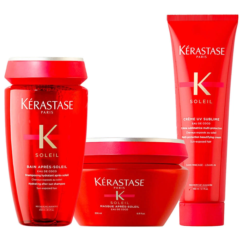 Kérastase Kerastase Soleil Shampoo Apres Soleil 250ml Masque 200ml Crème UV Sublime 150ml 3 Kérastase Kerastase Soleil Shampoo Apres Soleil 250ml Masque 200ml Crème UV Sublime 150ml