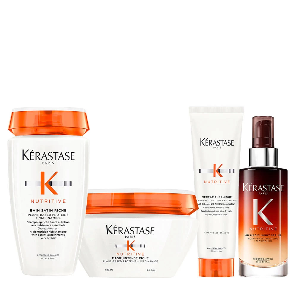 Kérastase Kerastase Nutritive Bain Satin Riche 250ml Masque Intense Riche 200ml Nectar Thermique 150ml 8h Magic Night Serum 90ml 3 Kérastase Kerastase Nutritive Bain Satin Riche 250ml Masque Intense Riche 200ml Nectar Thermique 150ml 8h Magic Night Serum 90ml